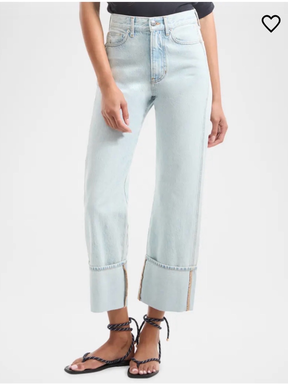 NWOT- Veronica Beard Dylan High-Rise Straight Cuffed Ankle Jeans, size 24